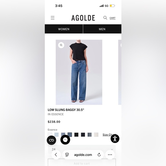 Agolde Low Slung Baggy Jean - Picture 2 of 4